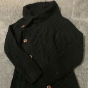 Knitted black sweater